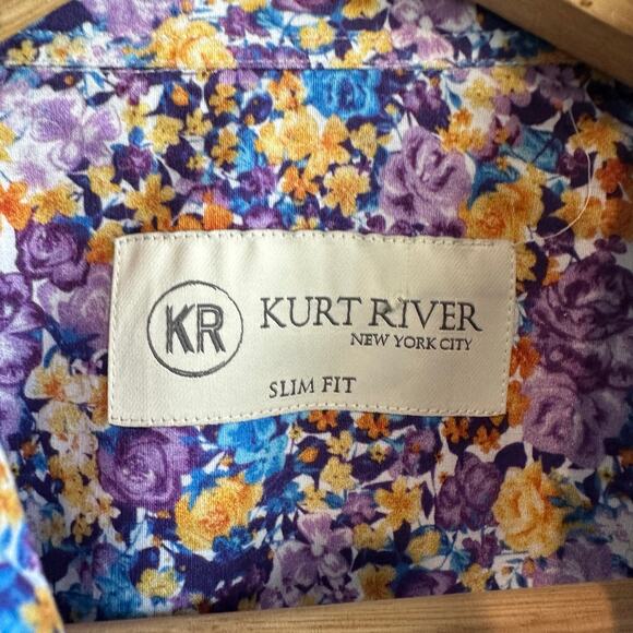 Kurt River Kelsey Spread Slim Fit Floral Button Up Shirt XL - Picture 2 of 11